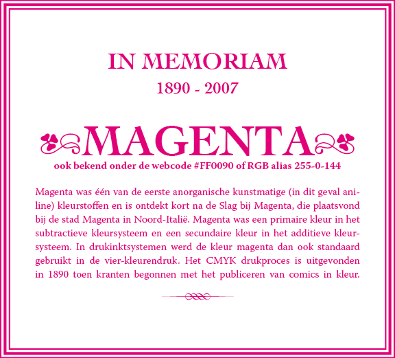 Magenta - In memoriam